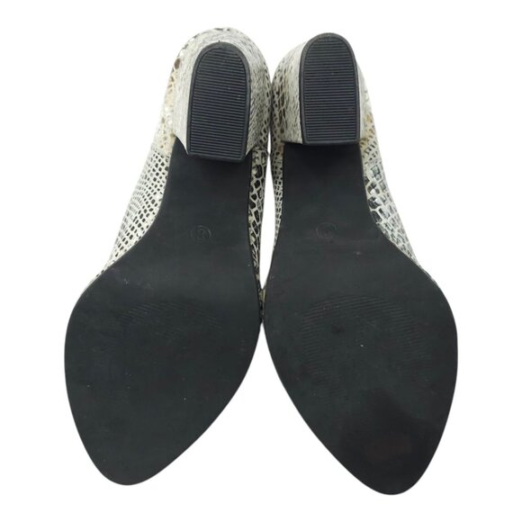 Diba True Pay Phone Chelsea Ankle Boots Womens 8 Reptile Print Zip Block Heel - Picture 7 of 16